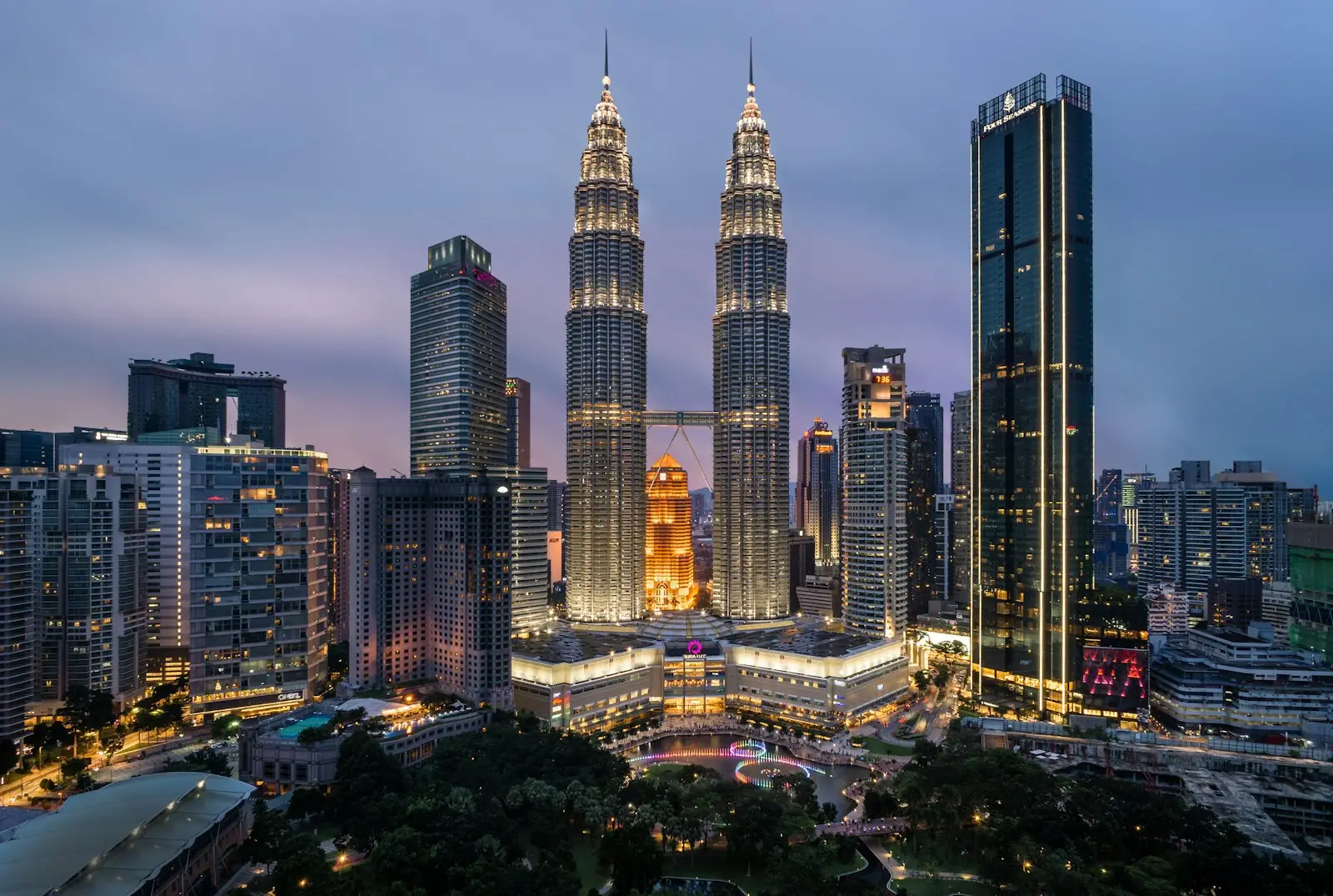 Kuala Lumpur skyline at dusk